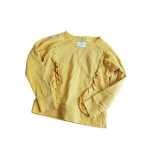 Hanna Andersson Yellow Ruffle Sweater Size 4